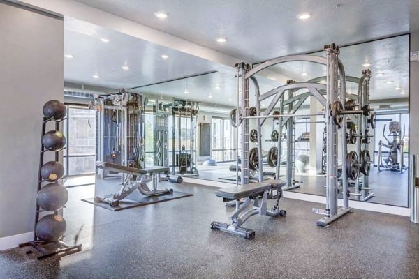 fitness center at Odessa at the District Apartments