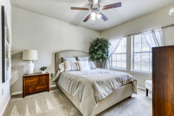 Cozy bedroom with modern decor at Judson Pointe Apartments