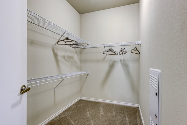 Spacious bedroom closet with ample storage at Judson Pointe Apartments