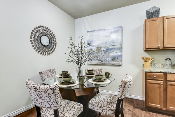 Dining room featuring modern decor and natural lighting at Judson Pointe Apartments