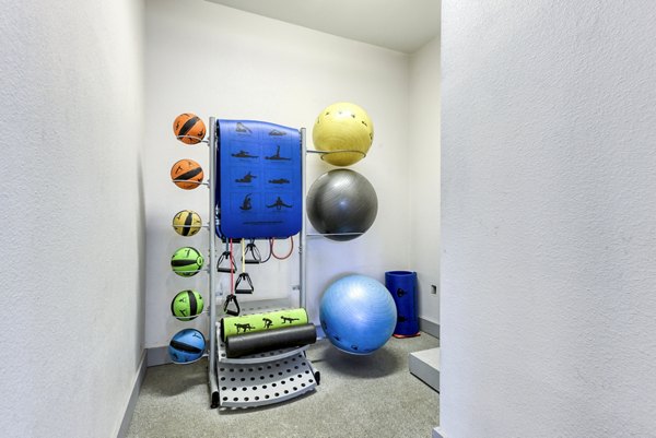 Modern fitness center with state-of-the-art equipment at Judson Pointe Apartments