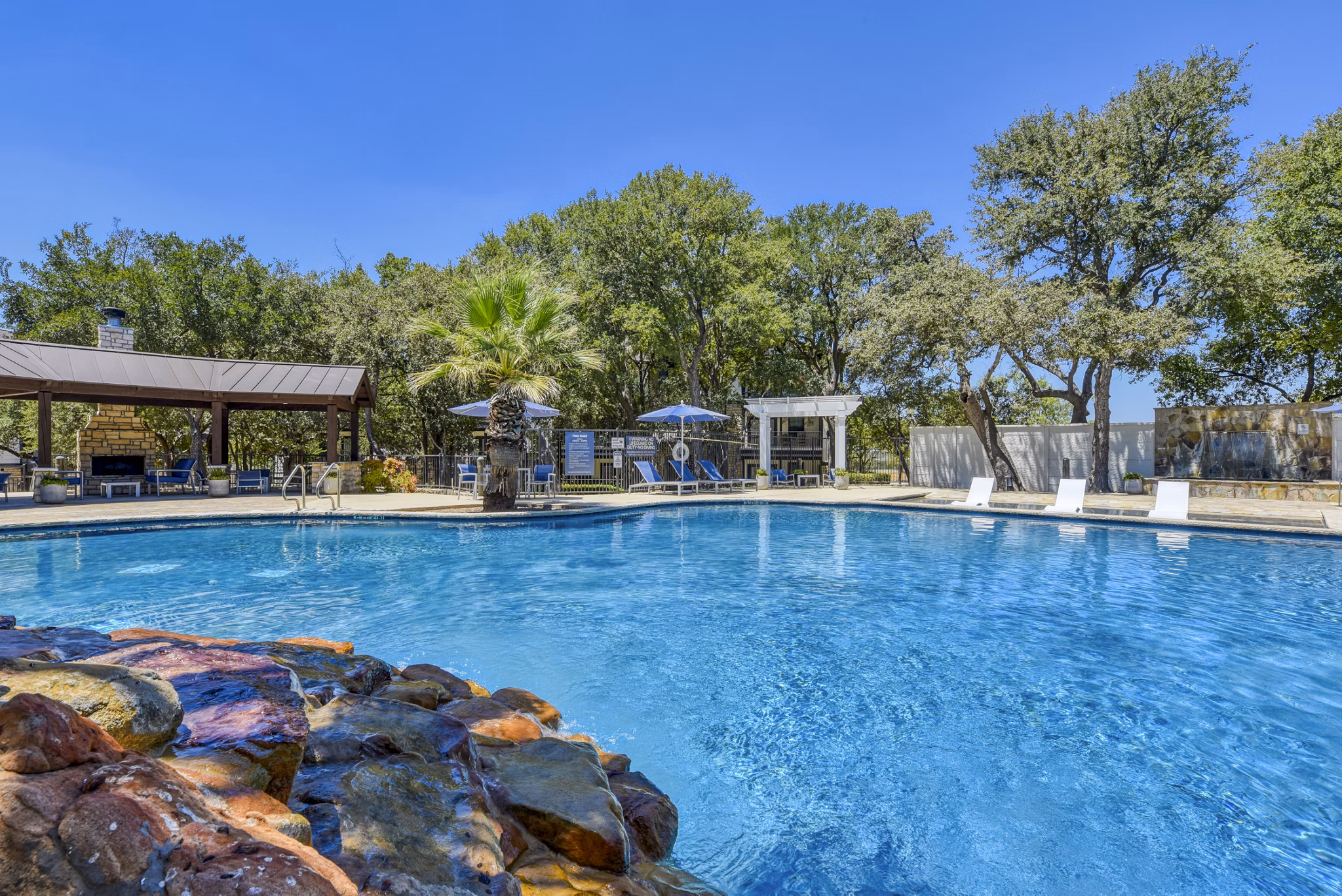 Modern pool at Judson Pointe Apartments offering relaxing views and luxury amenities for residents