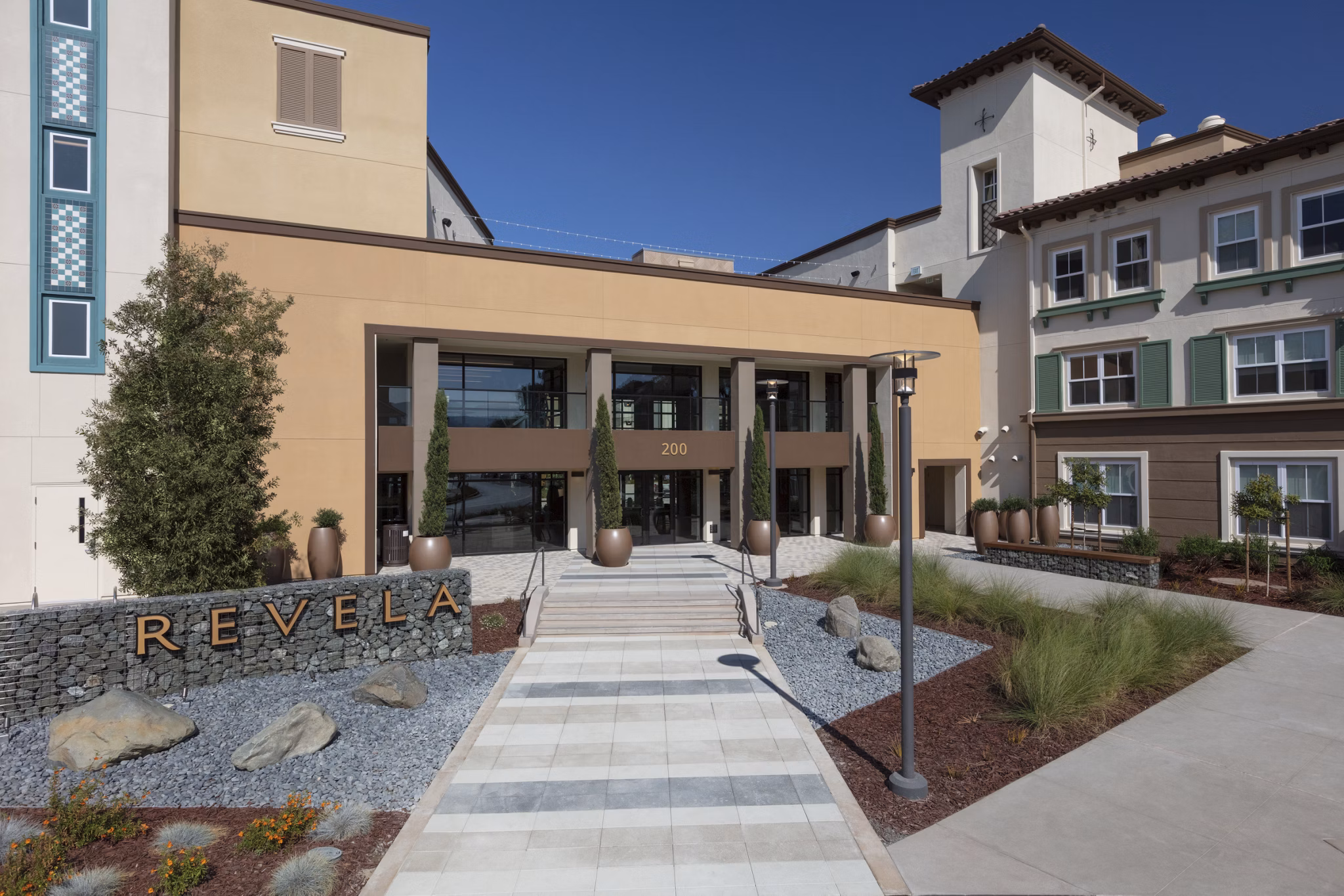 building at Revela Apartments