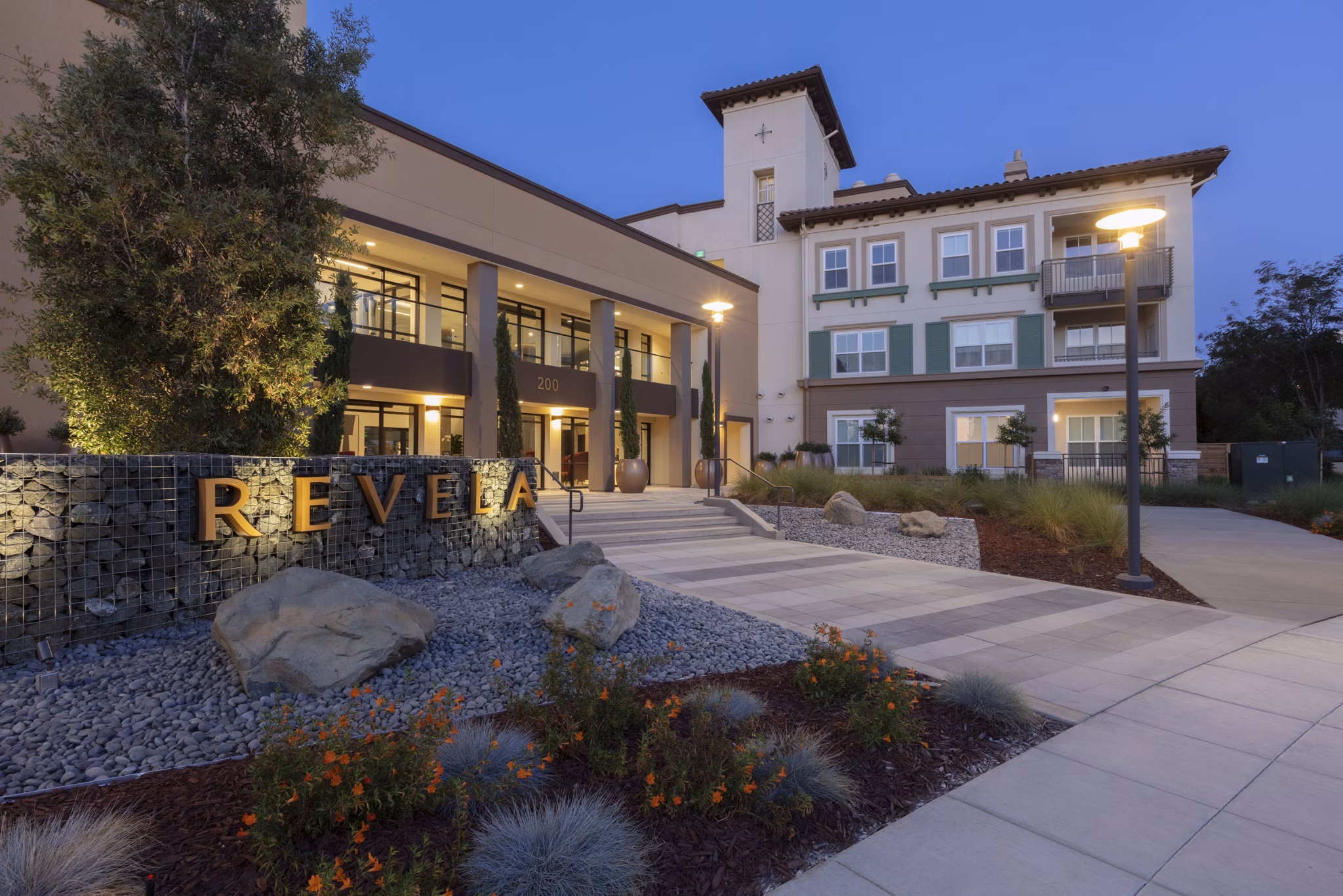 building at Revela Apartments