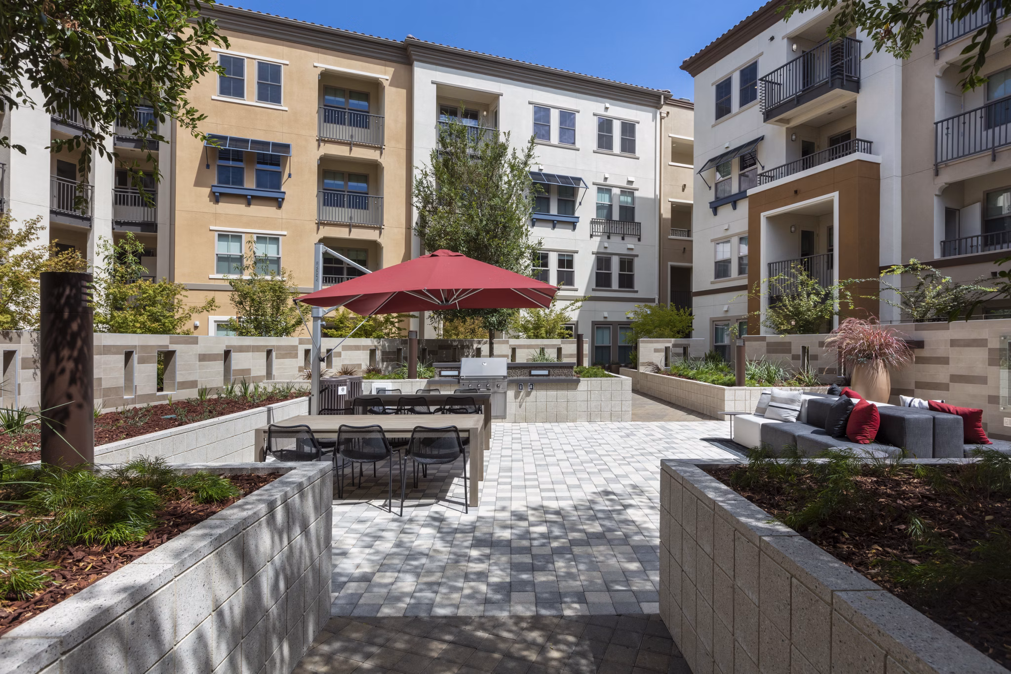 grill area at Revela Apartments