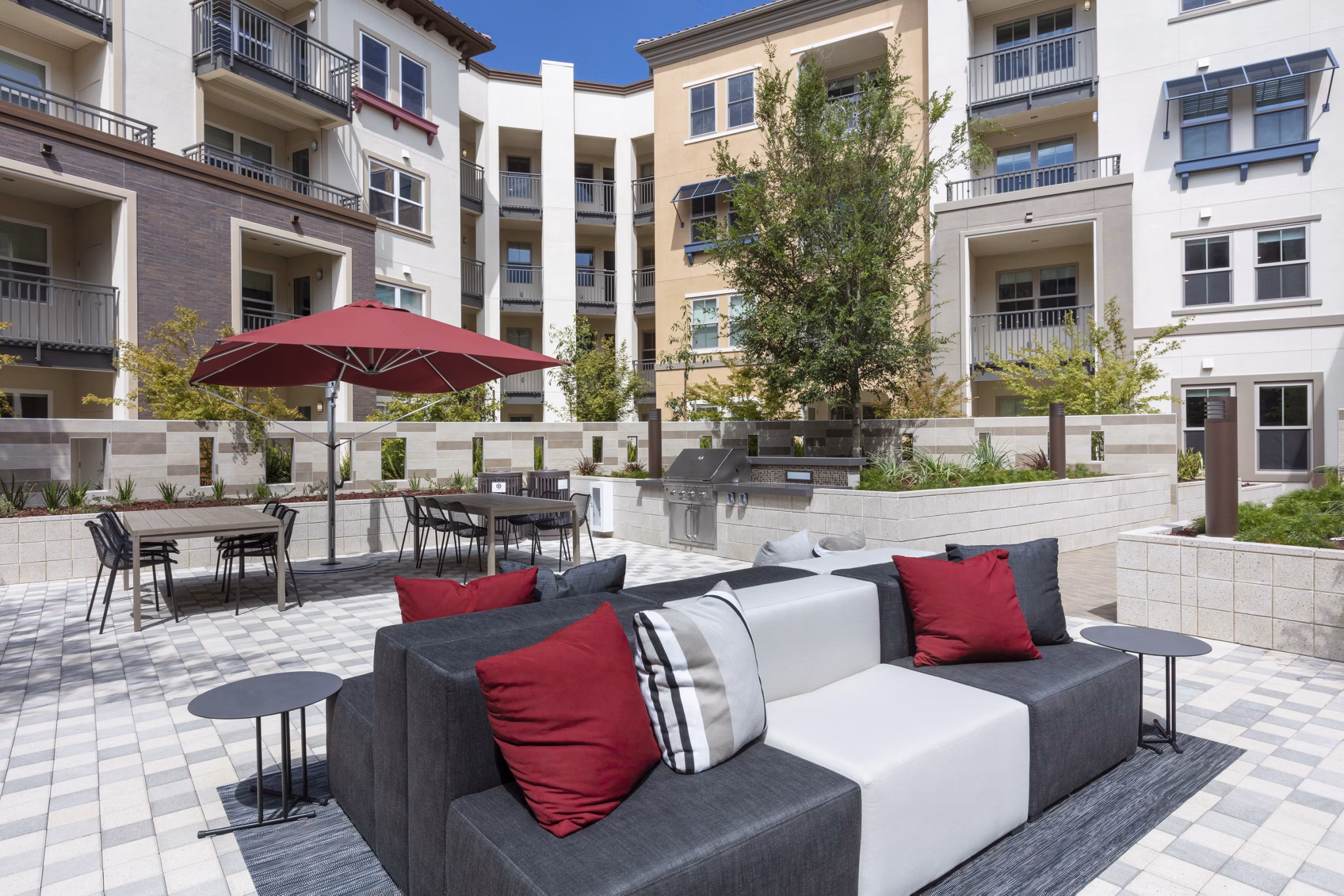grill area at Revela Apartments