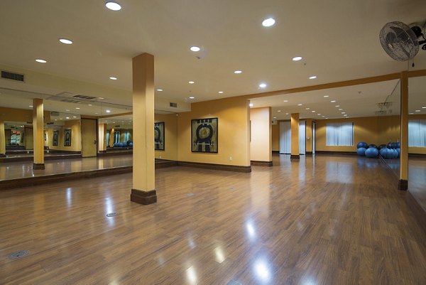 Fitness studio with modern equipment at Regents La Jolla Apartments