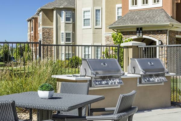grill area at The Grove at Cherry Creek Park Apartments