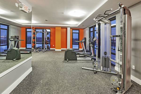 fitness center at Park Bayonne Apartments