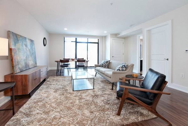 living room at Park Bayonne Apartments