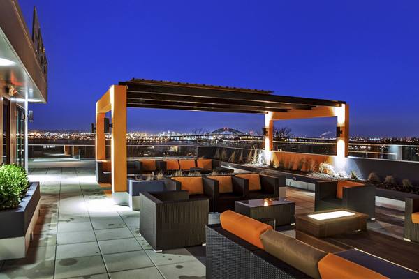 rooftop deck at Park Bayonne Apartments