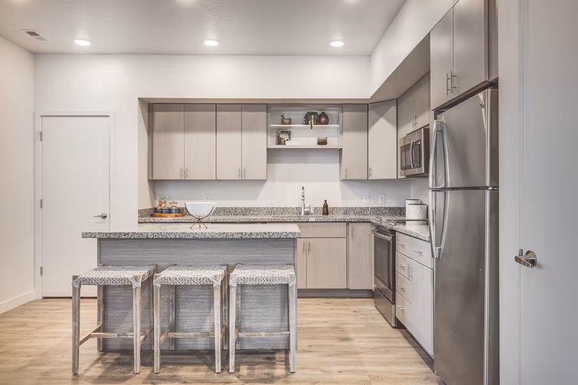 kitchen at Hawthorne Townhomes Apartments