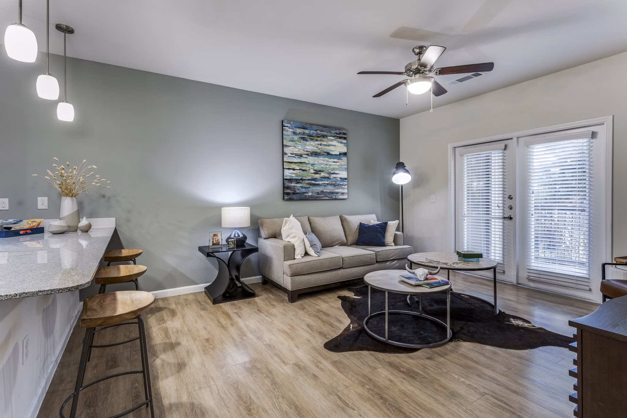 living room at Landmark Conservancy Apartments 