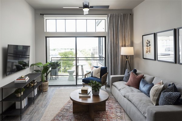 living room at Broadstone Sawyer Yards Apartments 
