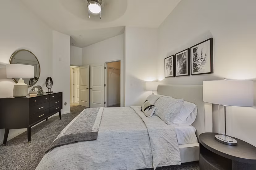 Elegant bedroom with modern design at Broadstone Toscano Apartments