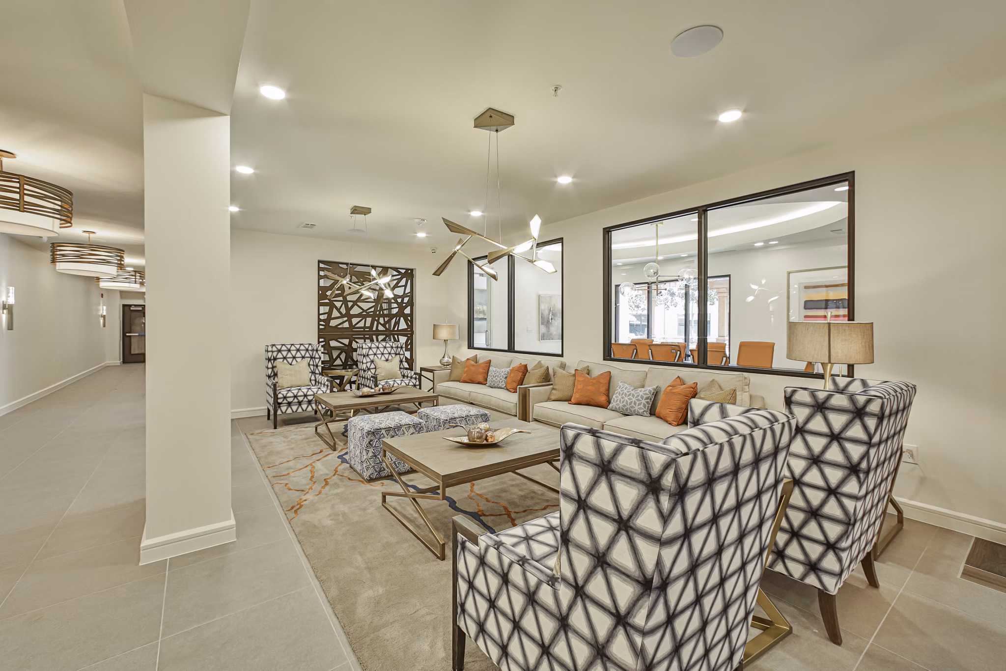 Spacious clubhouse with modern decor at Broadstone Toscano Apartments
