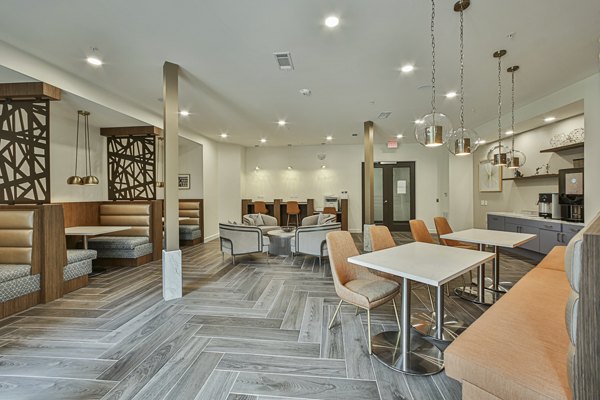 Luxury clubhouse featuring modern amenities at Broadstone Toscano Apartments in Houston, Texas