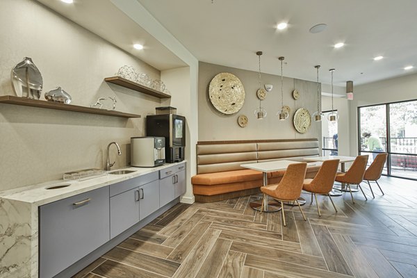 Elegant clubhouse with modern design at Broadstone Toscano Apartments, offering luxury amenities for residents