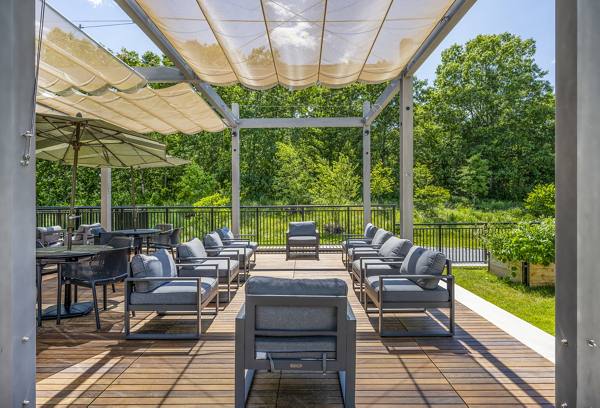 patio at The Cove Apartments