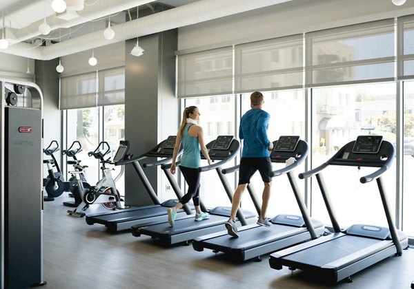 Fitness room at The Current Apartments
