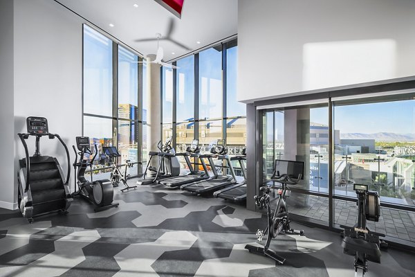 Fitness center with state-of-the-art equipment at The Ryan Apartments, offering a luxurious workout experience