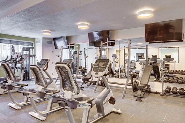 Fitness room at The Zeller Apartments