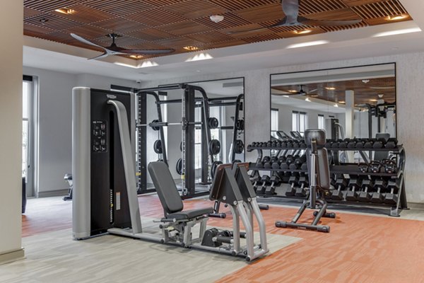 fitness center at The Silverlake Apartments