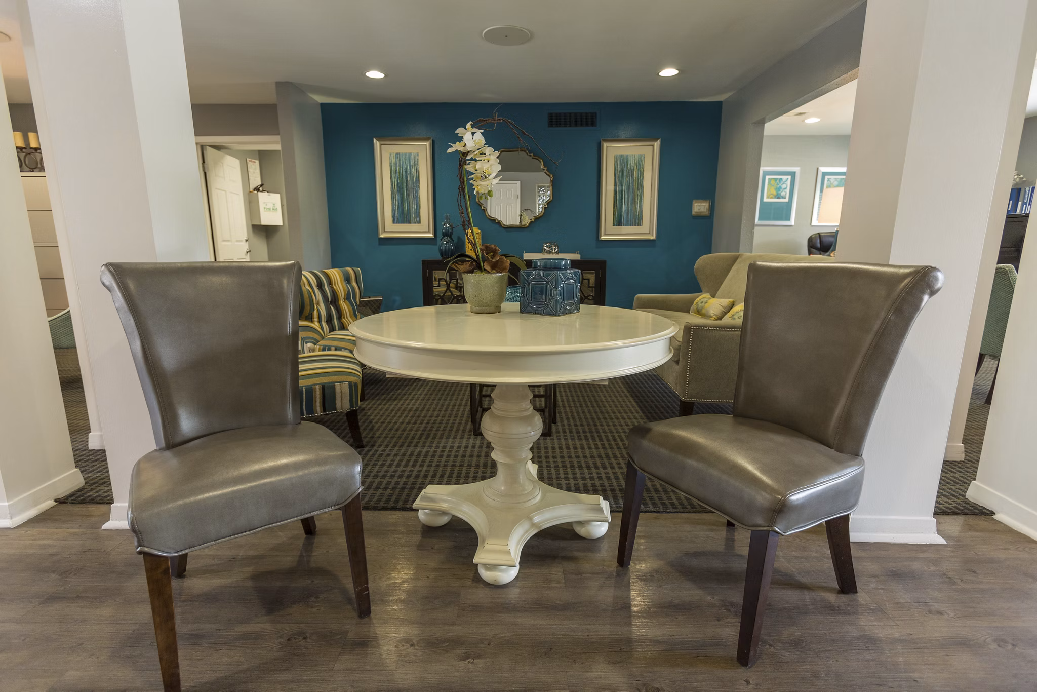 Clubhouse at Scotland Yard Apartments featuring modern furnishings and recreational spaces for luxury living in a vibrant community