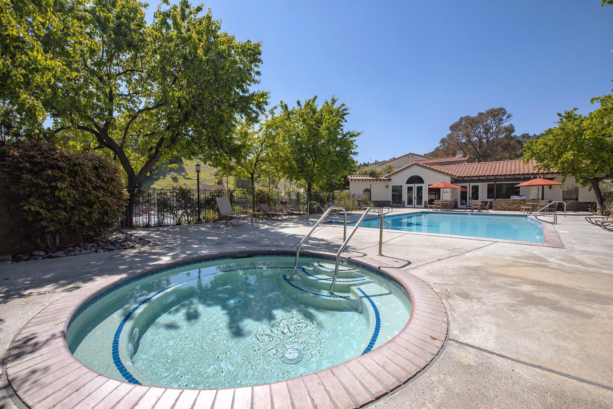 Relaxing hot tub at Canyon Ridge Apartments, perfect for unwinding and enjoying leisure time in a luxurious setting