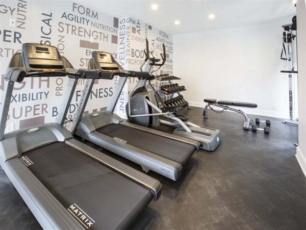 State-of-the-art fitness center at Harborview Apartments featuring modern equipment and ample workout space