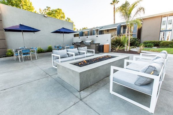 fire pit at Vicino Apartments