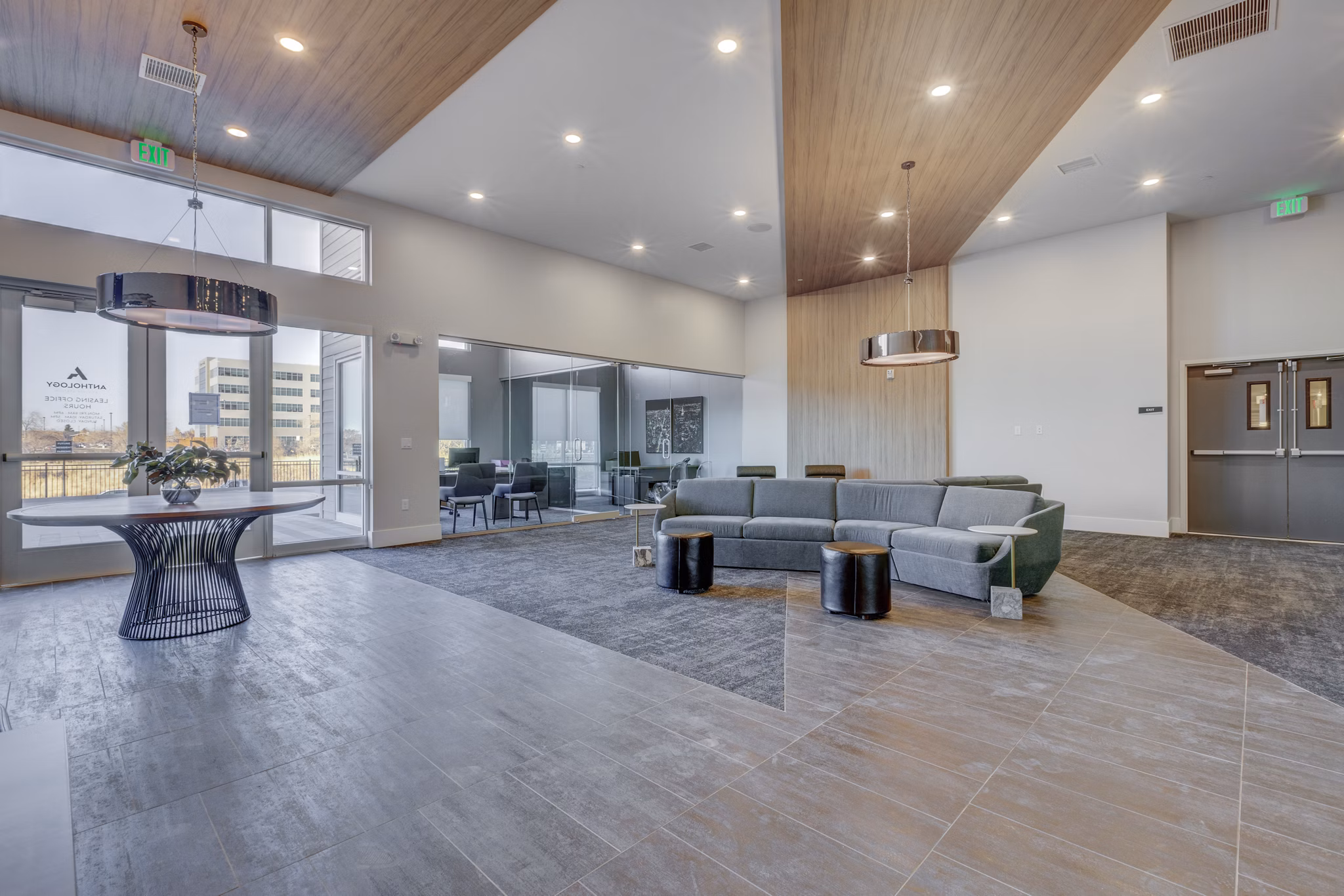 Luxury clubhouse featuring modern design at Anthology Apartments