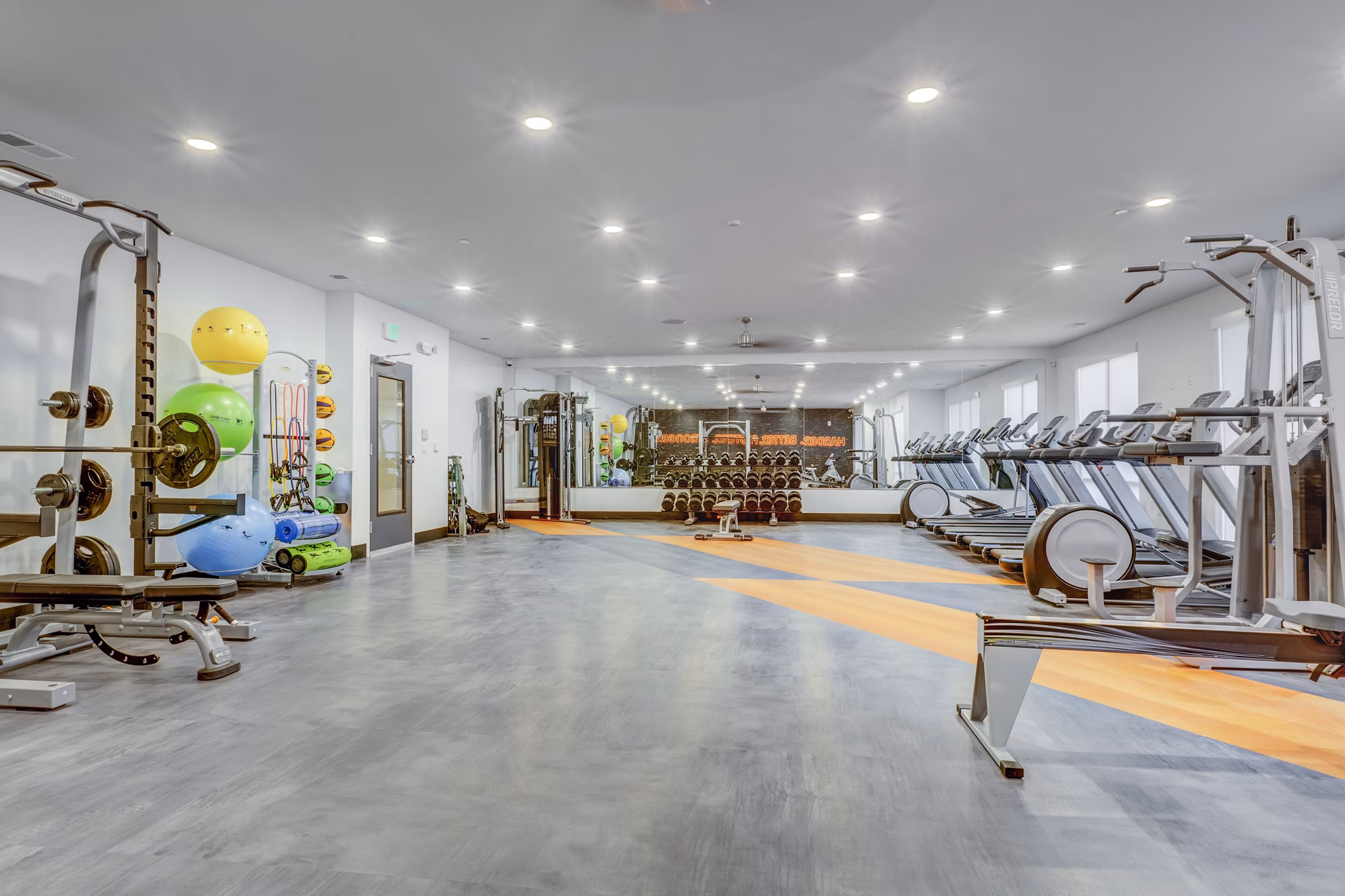 State-of-the-art fitness center with modern equipment at Anthology Apartments