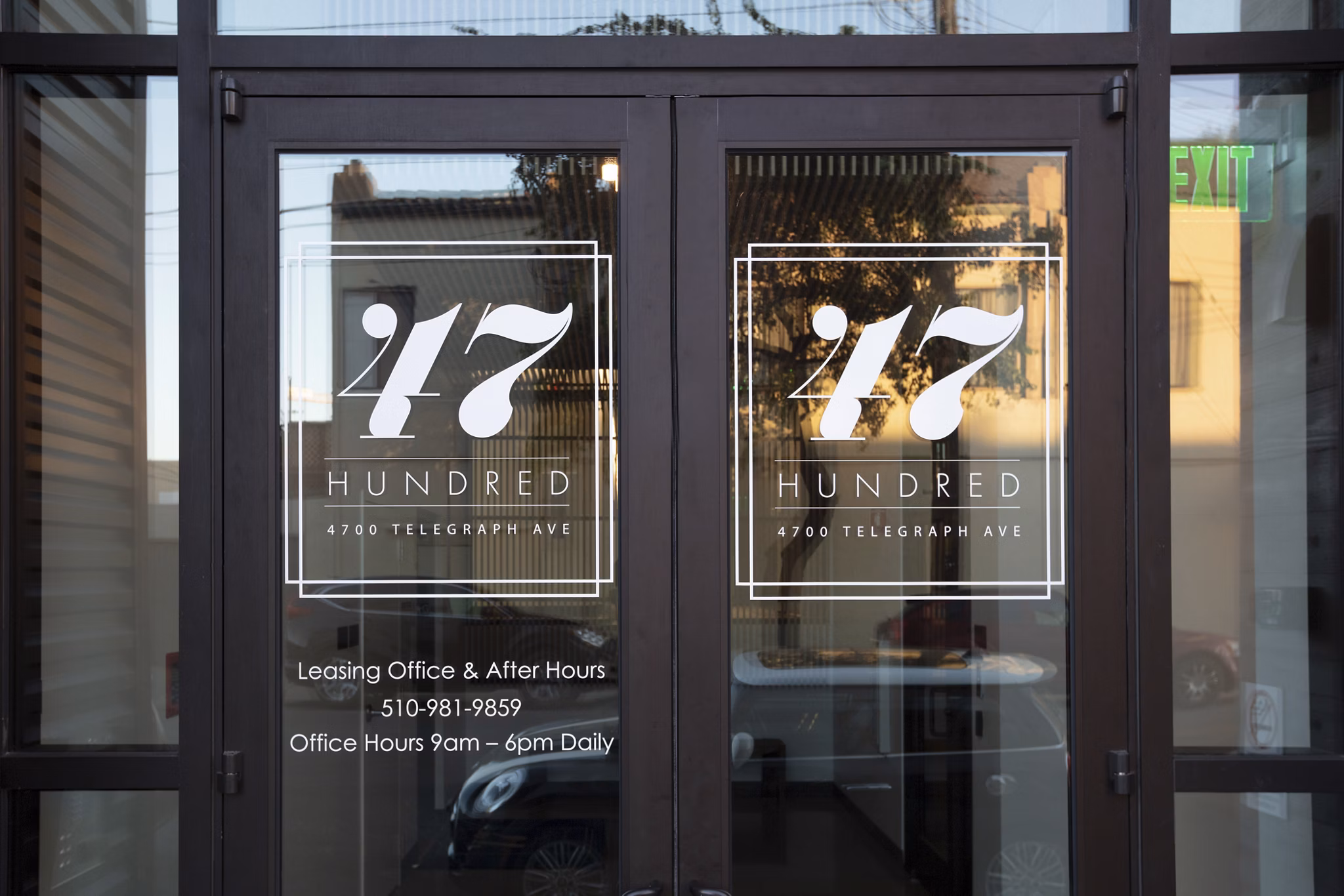 47Hundred Apartments: Signage at luxury living destination in Raleigh
