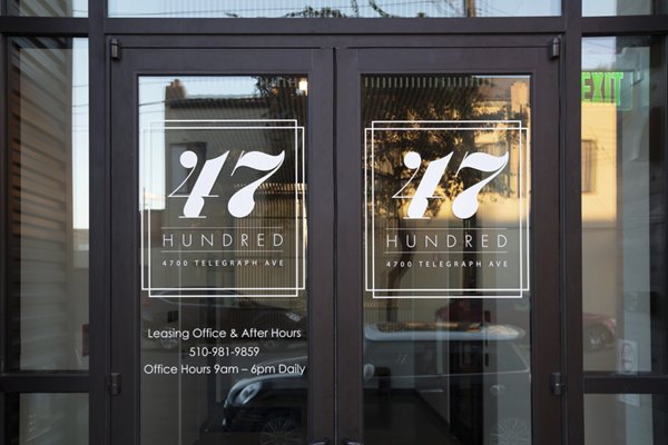 47Hundred Apartments: Signage at luxury living destination in Raleigh