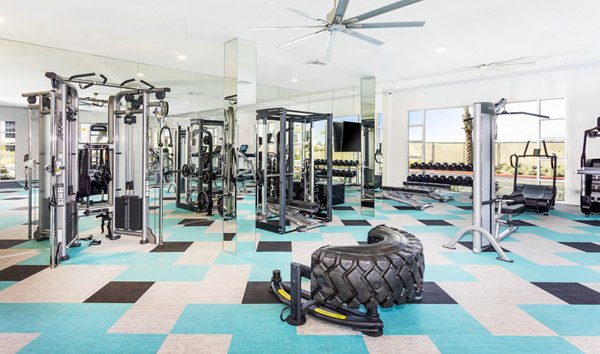 fitness center at Rivue Apartments