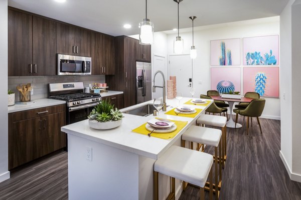 kitchen at Rivue Apartments