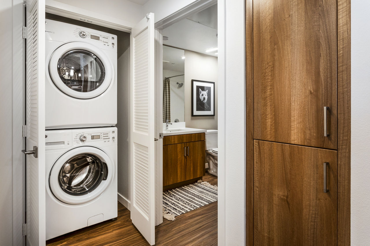Laundry room at Rivue