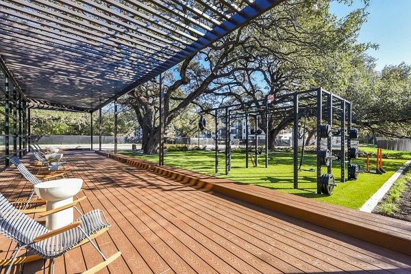 State-of-the-art fitness center with modern equipment at The Tobin Estate Apartments in San Antonio