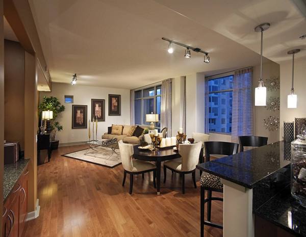 living room at Current Apartments