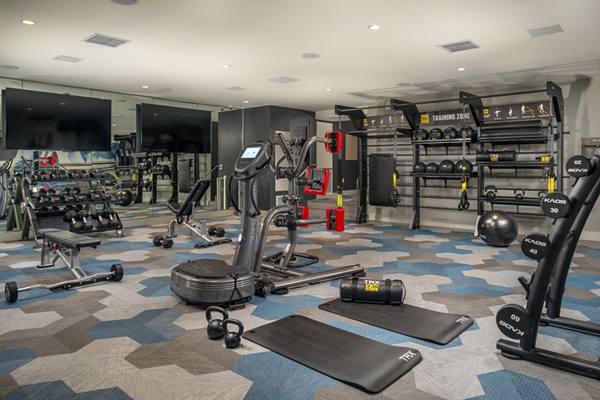 fitness center at Catherine Santa Monica Apartments