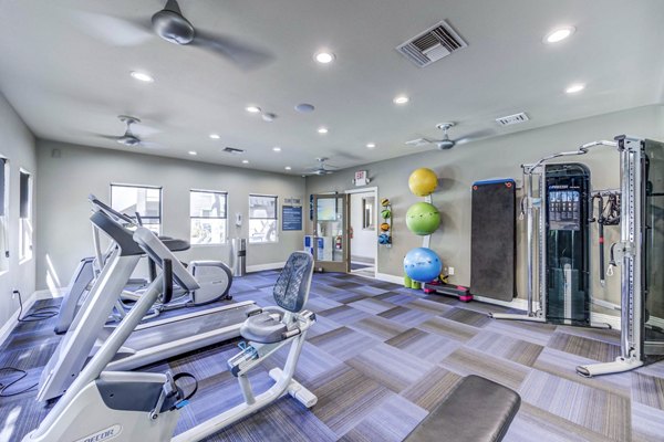 Fitness center with state-of-the-art equipment at Sunstone Apartments offering a premium exercise environment for residents