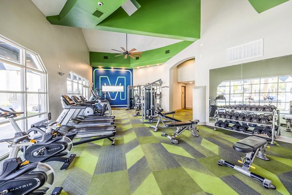 fitness center at The Met Las Vegas Apartments