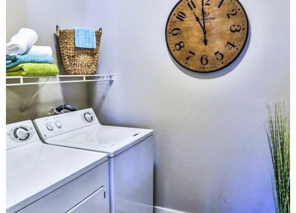 laundry room at Solitude at Centennial Apartments
