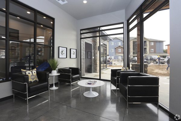 Elegant clubhouse with modern decor at Central Park Commons Apartments