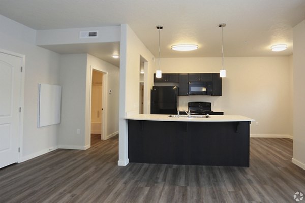 Central Park Commons Apartments: Modern kitchen with stainless steel appliances and granite countertops