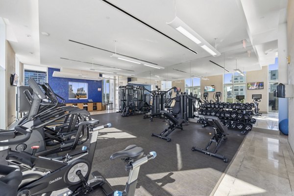fitness center at 717 Olympic Apartments