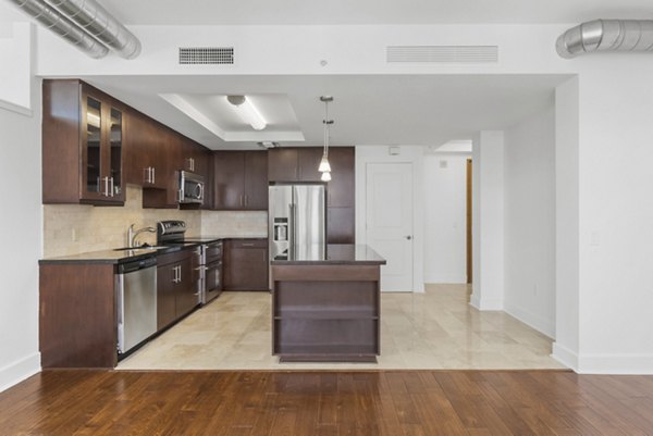 kitchen at 717 Olympic Apartments