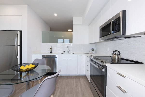 kitchen at Aquatic Higby Apartments