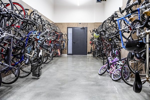bike storage at Higby Apartments
